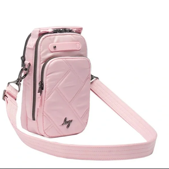 Lug Skeeter Mini Bridge Convertible Crossbody Bubble Pink - Picture 2 of 5